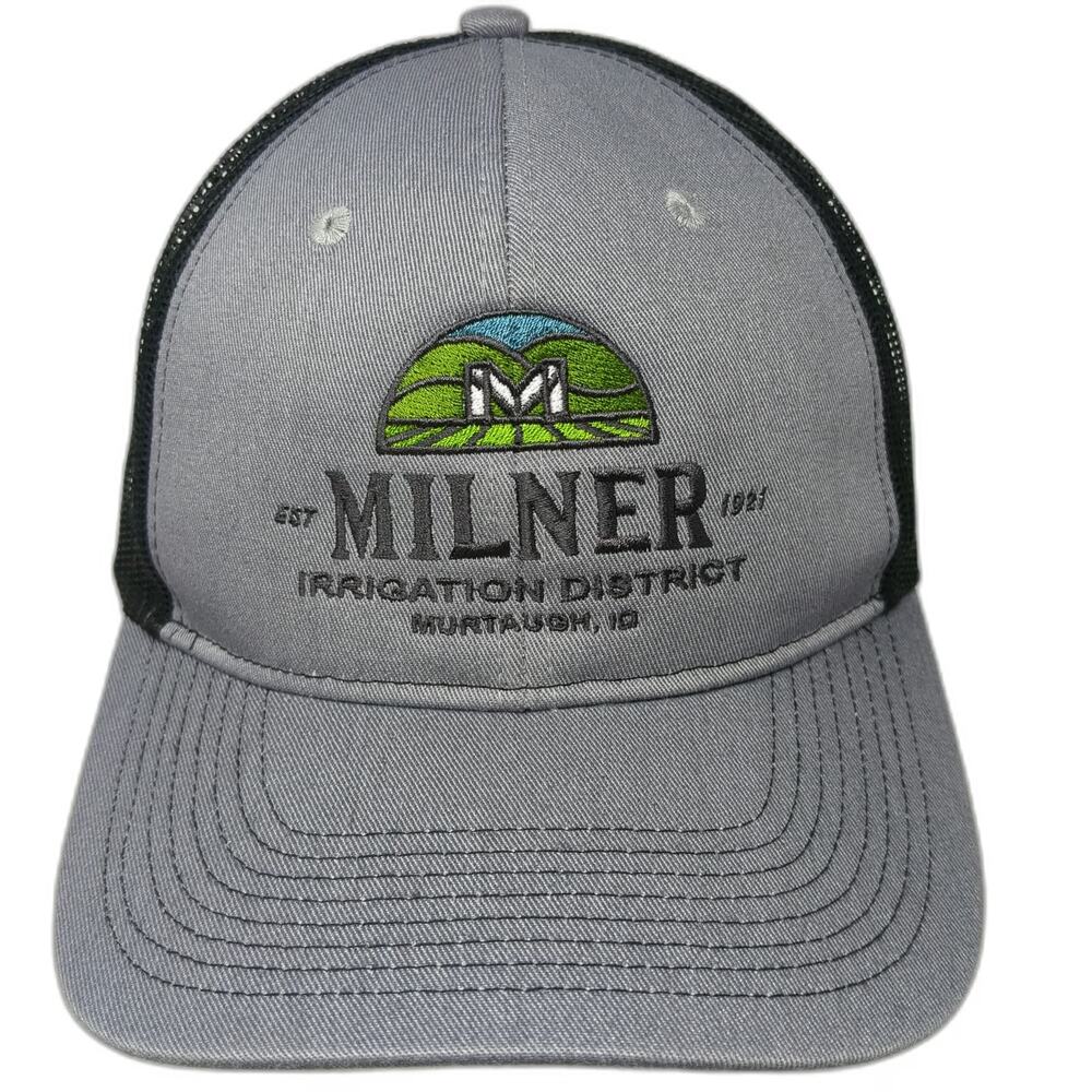 Port Authority Trucker Hat Gray Black One Size Mesh Snapback Milner Irrigation